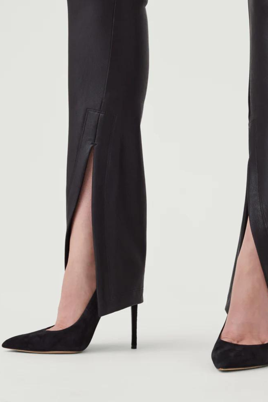 Leather-Like Front-Slit Skinny – Sole Statesboro